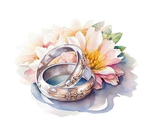 Wedding Rings Watercolor Stock Illustrations Wedding Rings