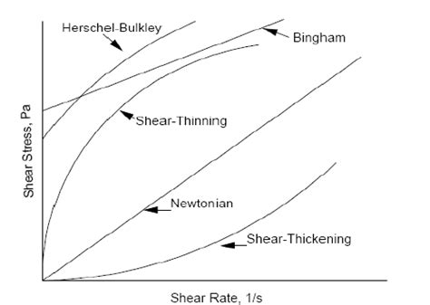 Curves For Typical Time Independent Fluids Download Scientific Diagram