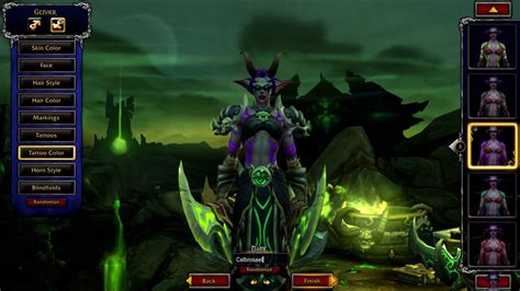 World Of Warcraft Legion Demon Hunter Character Creation Youtube