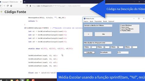 Linguagem C Média Escolar windows h YouTube