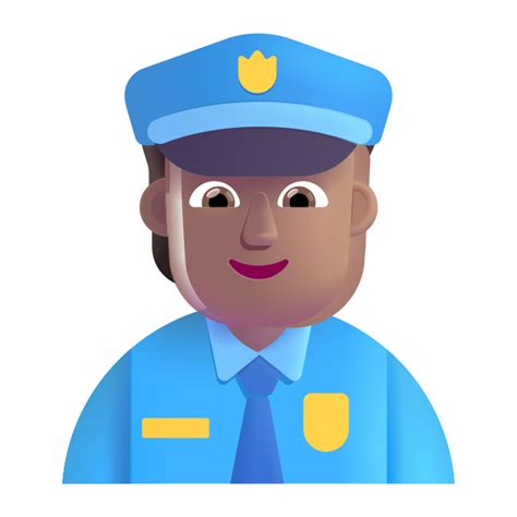 👮🏽 Agente De Policía Tono De Piel Medio Descarga De Imágenes De Emoji