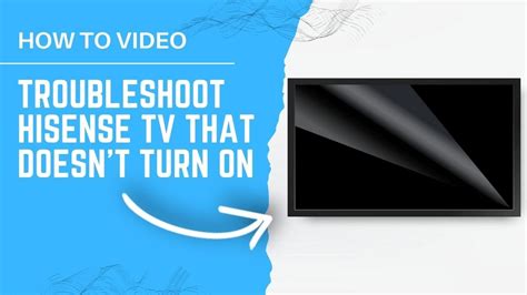 How To Troubleshoot A Hisense Tv That Won T Turn On Youtube