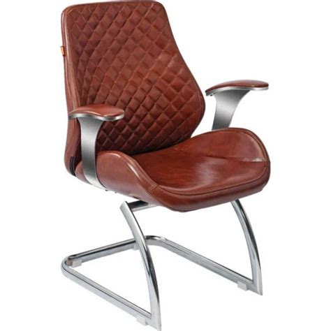 Leatherette Low Back Geeken Office Chairs Fixed Arm Brown At