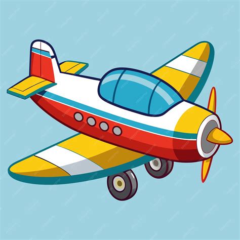 Aircraft Clipart Cartoon Style Vector Illustration Premium Ai