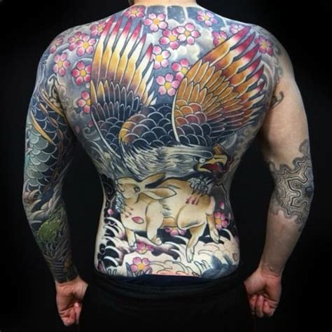 50 Eagle Back Tattoo Designs For Men Flying Bird Ink Ideas