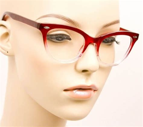 50s Vintage Sexy Kitten Slim Cat Eye Clear Lens Wayfe Eyeglasses Frames 1404 Ebay