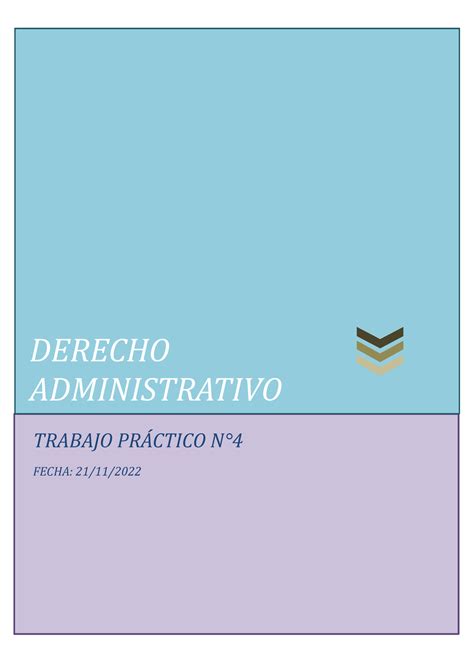 Tp Derecho Administrativo Derecho Administrativo Trabajo Pr Ctico N