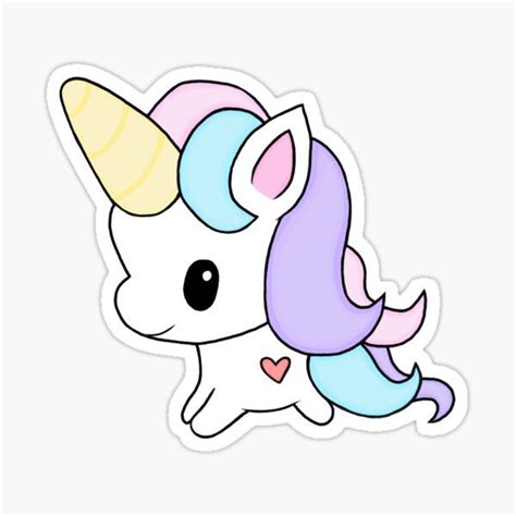 Cute Unicorn Sticker For Sale By Kewtdesigns Unicorn Stickers