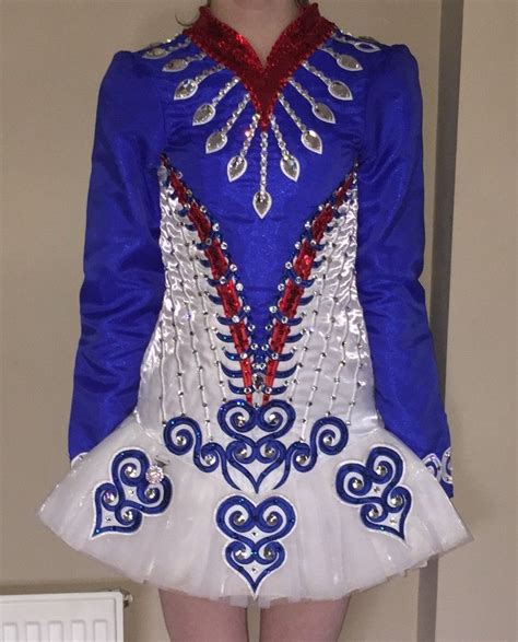 Gorgeous Blue Gavin Doherty Irish Dance Dress Solo Costume For Sale Solo Dress Irish Dancing