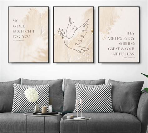 Holy Spirit Dove Bible Verse Wall Art - Etsy