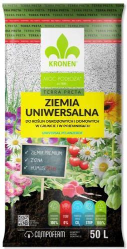 Kronen Ziemia Uniwersalna Bez Torfu Terra Preta 50 L Paleta 45Szt