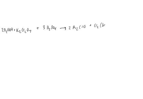 SOLVED 1 1 Write Balanced Equation For The Dichromate Oxidation Of A