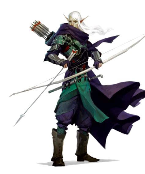 Male Elf Archer Fighter Pathfinder Pfrpg Dnd Dandd 3 5 5e 5th Ed D20