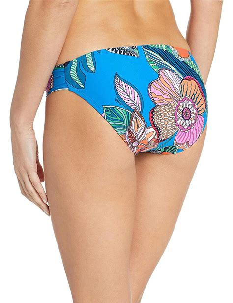 Trina Turk Women S Side Shirred Hipster Bikini Swimsuit Bottom Blue