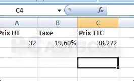 Pc Astuces Calculer Un Prix Ht Ou Ttc Excel