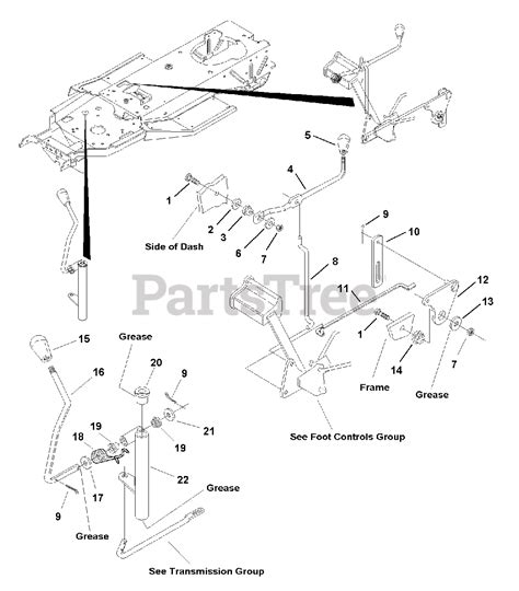 Massey Ferguson 2615 Hc 1693845 Massey Ferguson Lawn Tractor 16hp Hand Controls Group Parts