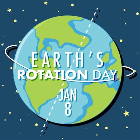 Free Vector Earth S Rotation Day Banner Design