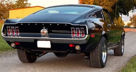 Black On Black 1968 Ford Mustang Fastback Gt 390