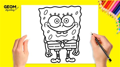 COMO DESENHAR O BOB ESPONJA PASSO A PASSO HOW TO DRAW SPONGEBOB STEP