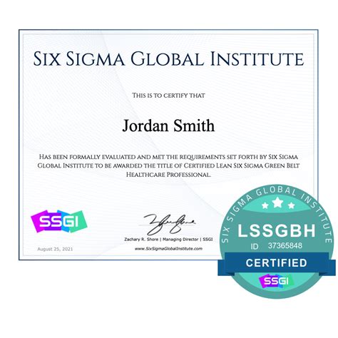 Healthcare Green Belt Certification Lean Six Sigma Healthcare