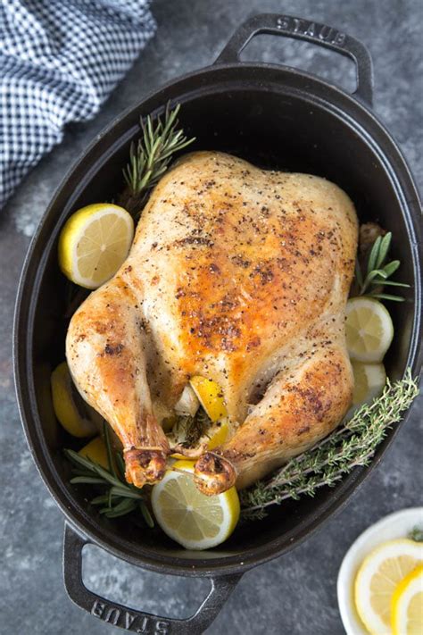 Whole Roasted Chicken With Lemon Garlic And Rosemary Simple Healthy