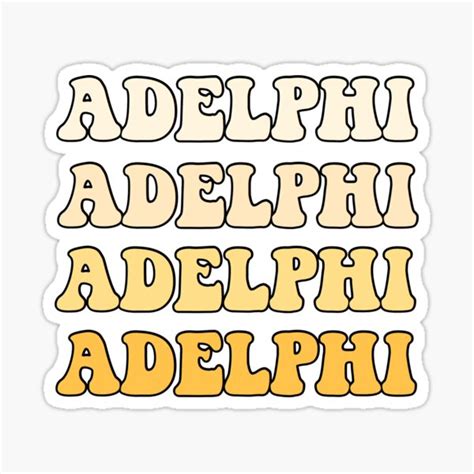 Adelphi U Gradient Text Sticker For Sale By Bixchurse Redbubble