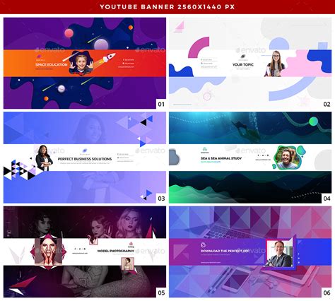 50 Youtube Cover Banners Web Elements Graphicriver