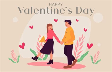 Premium Vector Happy Valentine Day Vector Design Illustration Couple