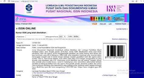 42 Contoh Beberapa Jurnal Issn Pics Riset