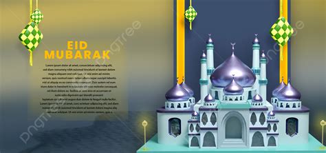 Eid Mubarak Background With D Mosque Wallpaper Eid Background