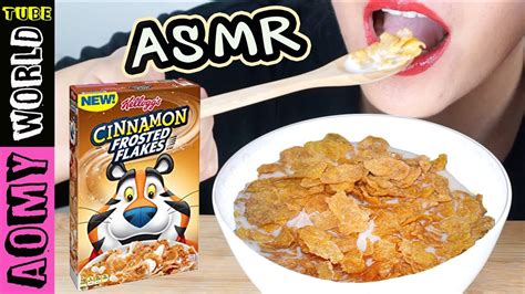 Asmr Cinnamon Frosted Flakes Kellogg S Crunchy Eating Sounds