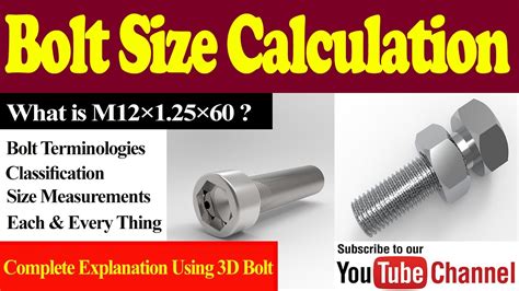 How To Calculate Bolt Size Metric Bolt Specification And Size