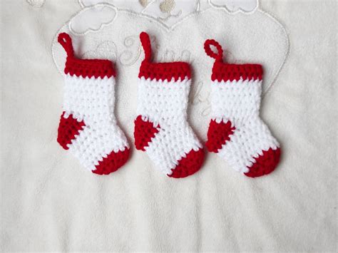 Christmas Mini Stocking Pattern Crochet Pattern Pdf Pattern Etsy