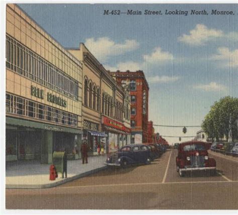 Main Street, looking North, Monroe, N.C. :: North Carolina Postcards ...