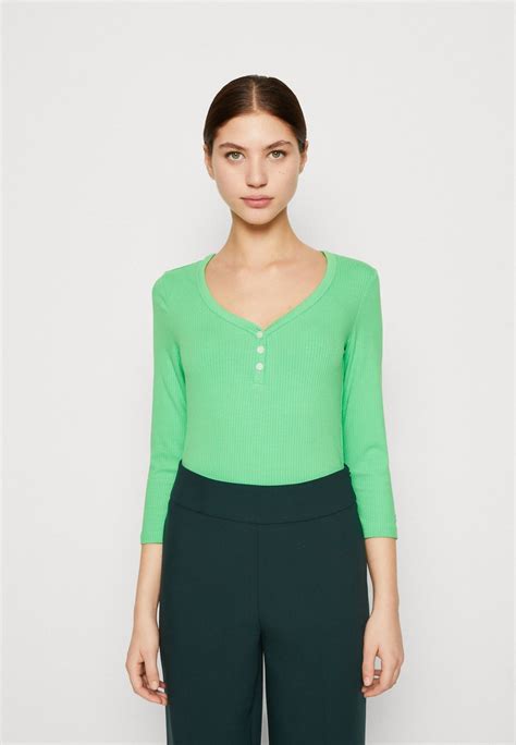 Tommy Hilfiger Slim T Shirt à Manches Longues Spring Lime Vert