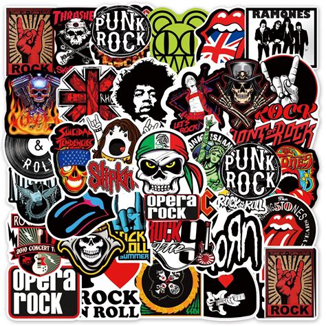 10 30 50pcs Rock And Roll Music Band Stickers Punk Graffiti Laptop