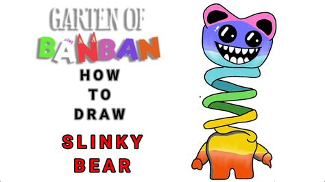 How To Draw Slinky Bear Monster Garten Of Banban Easy Step By Step