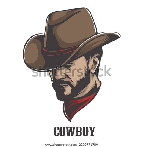 Sheriff Hat Cowboy Face Digital Sketch Stock Vector (Royalty Free) 2220771709 | Shutterstock