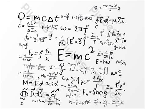 Minimalistic Vector Drawing Mathematical Chemistry Formula PNG Images