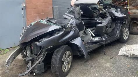 Woman S Devastating Five Words To Rescuers After Horror Crash Crushed Car Like Soda Can Mirror