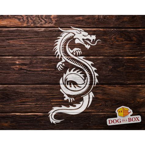 Chinese Dragon stencil n.2 - Reusable dragon stencil for wood signs ...