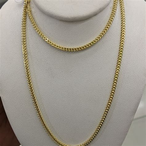 14kt Real Gold Franco Chain Gem