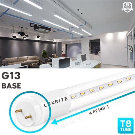 Luxrite 18 Watt 32 Watt Equivalent T8 LED Tube Light Color