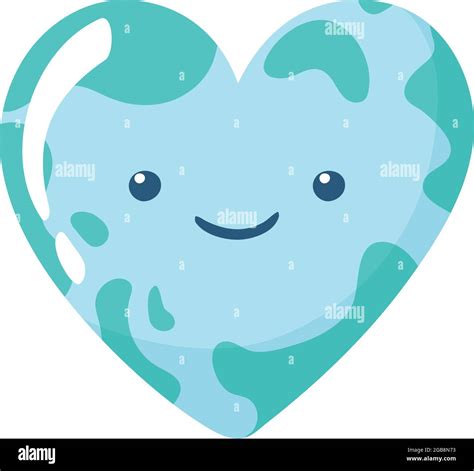 Cute Heart Shaped Planet Stock Vector Image And Art Alamy