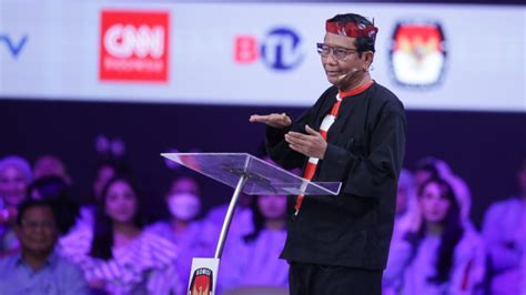 Singgung Fokus Penegakan Hukum Saat Debat Cawapres Cara Mahfud Md