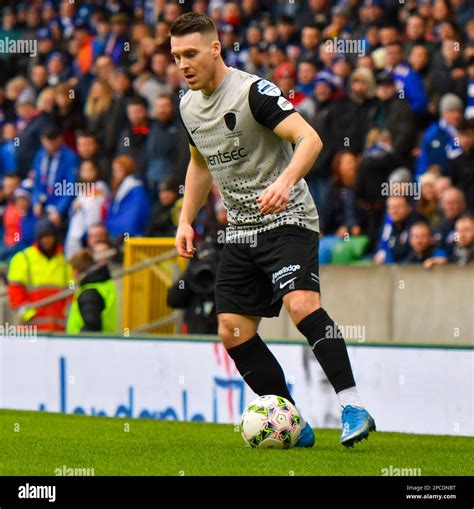 Josh Carson, Coleraine FC player. BetMcLean Cup Final 2023, Linfield Vs Coleraine. National ...