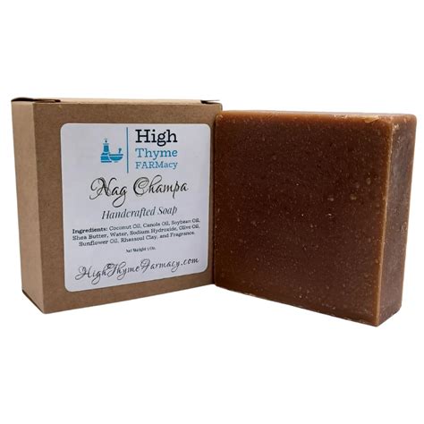 High Thyme Farmacy Nag Champa Soap 5 Ounce Bar Of