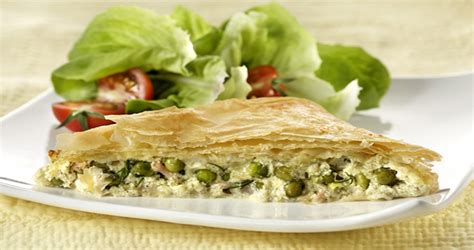 Spinach Ricotta And Pea Pie