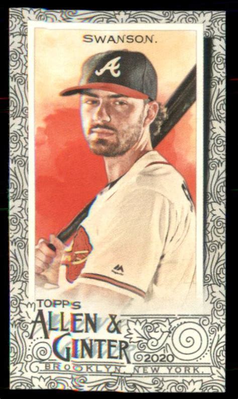 Topps Allen And Ginter Mini Black Border Dansby Swanson Ebay