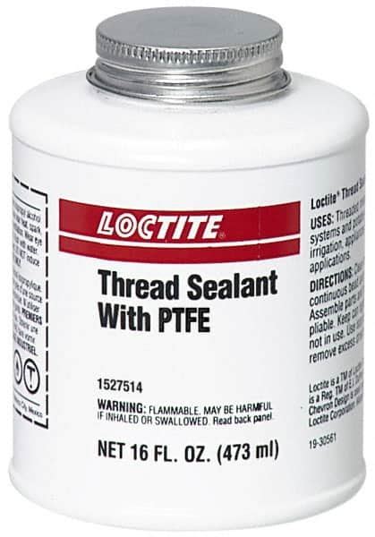 Loctite Threadlocker White Paste 16 Oz Brush Top Can MSC Direct